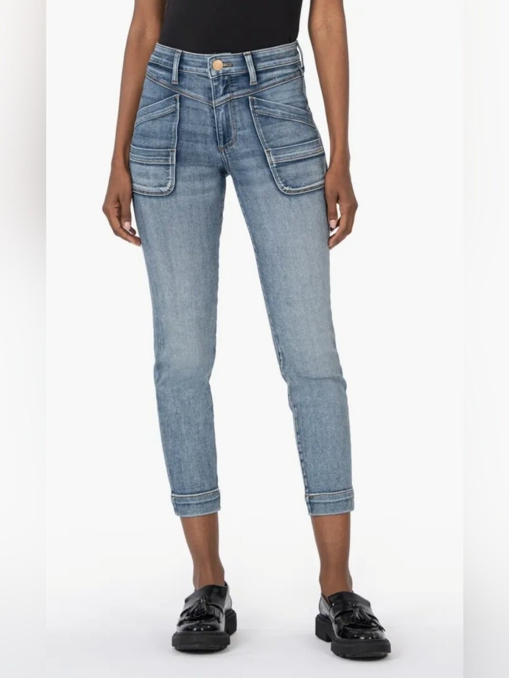 KUT from the Kloth Reese High Waist Crop Skinny Jeans size 6 - Picture 1 of 6
